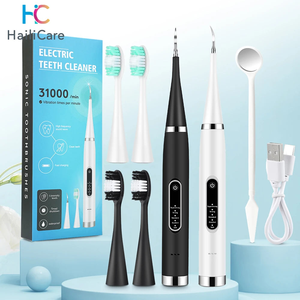 High-Frequency Sonic Electric Teeth Cleaner – Whitening, Plaque & Tartar Removal for a Brighter, Healthier Smile