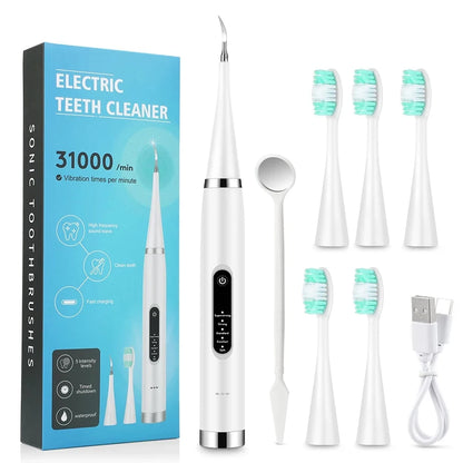 High-Frequency Sonic Electric Teeth Cleaner – Whitening, Plaque & Tartar Removal for a Brighter, Healthier Smile