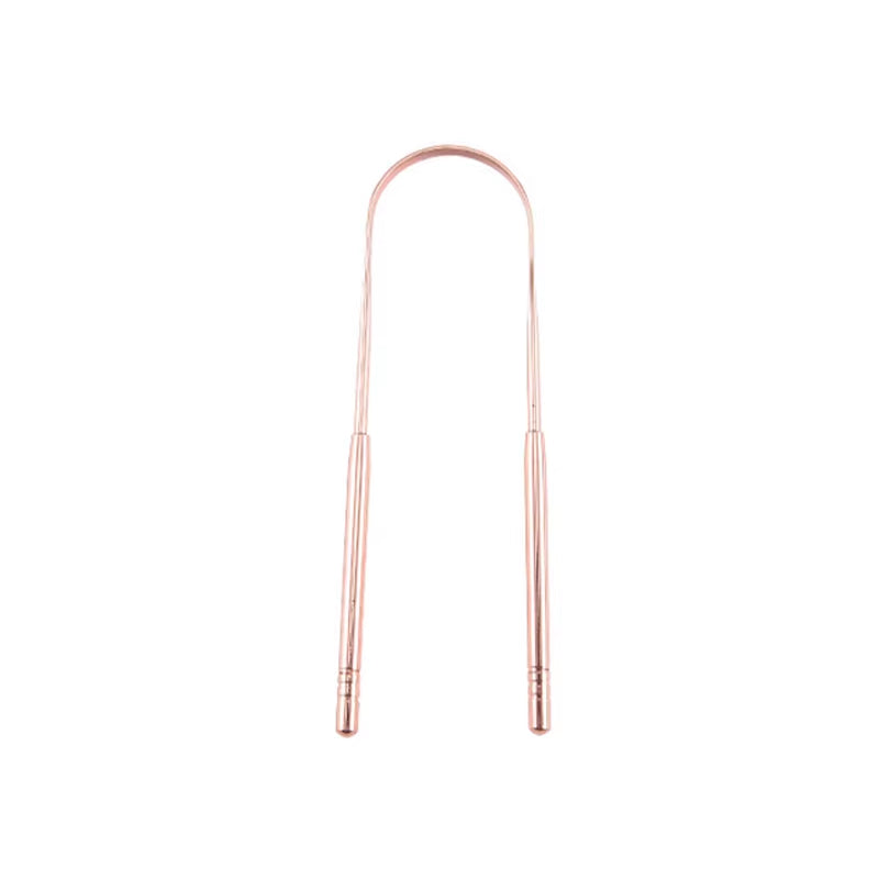 Stainless Steel Tongue Scraper in rose gold