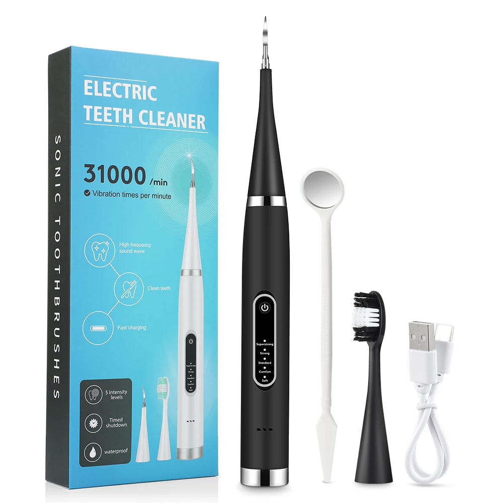 High-Frequency Sonic Electric Teeth Cleaner – Whitening, Plaque & Tartar Removal for a Brighter, Healthier Smile