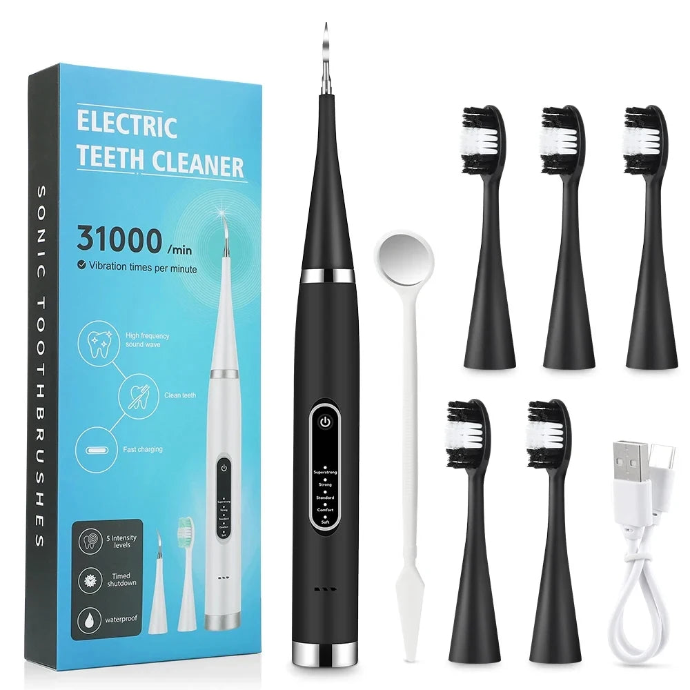 High-Frequency Sonic Electric Teeth Cleaner – Whitening, Plaque & Tartar Removal for a Brighter, Healthier Smile