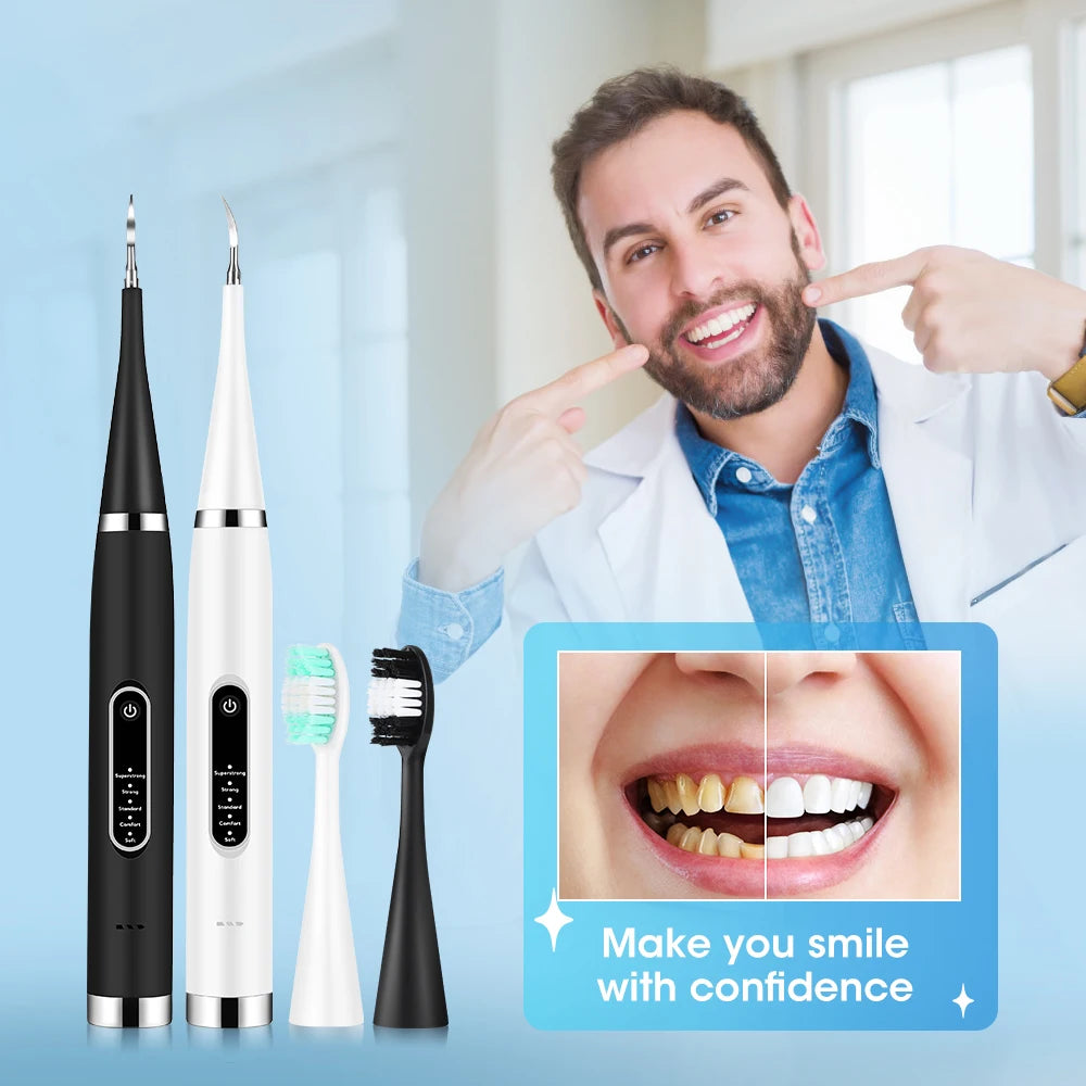 High-Frequency Sonic Electric Teeth Cleaner – Whitening, Plaque & Tartar Removal for a Brighter, Healthier Smile