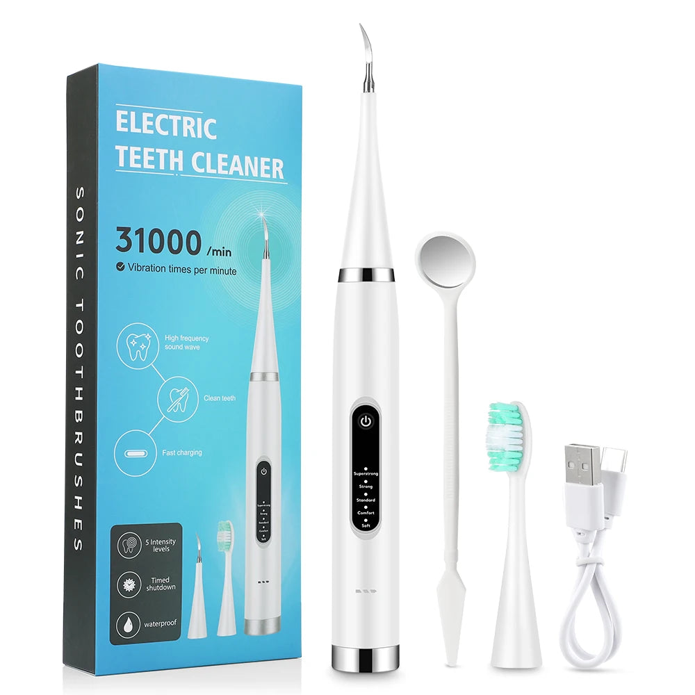 High-Frequency Sonic Electric Teeth Cleaner – Whitening, Plaque & Tartar Removal for a Brighter, Healthier Smile