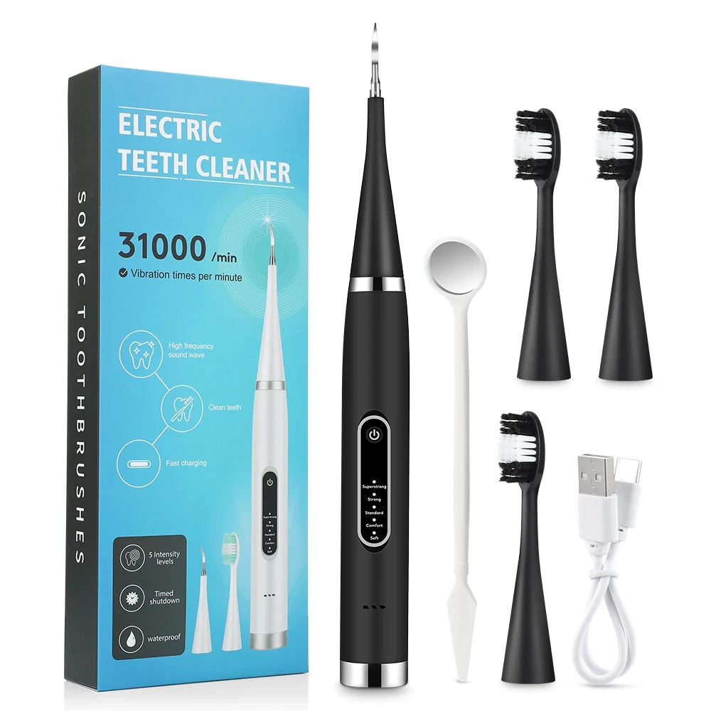 High-Frequency Sonic Electric Teeth Cleaner – Whitening, Plaque & Tartar Removal for a Brighter, Healthier Smile